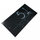 NUMAR CASA PREMIUM - Negru lucios / Gri Antracit Oglinda / 2 Distantieri Negrii - 28x15cm