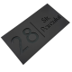 NUMAR CASA PREMIUM - Negru Satinat / Negru Lucios - 28x15cm
