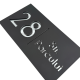 NUMAR CASA PREMIUM - Negru Satinat / Argintiu Oglinda - 28x15cm