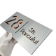 NUMAR CASA PREMIUM - Aluminiu Periat / Roze Auriu Oglinda - 28x15cm