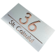 NUMAR CASA PREMIUM - Aluminiu Periat / Roze Auriu Oglinda - 28x15cm