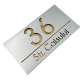 NUMAR CASA PREMIUM - Aluminiu Periat / Auriu Oglinda - 28x15cm