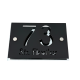 NUMAR CASA PREMIUM - Negru Satinat / Aluminiu Argintiu Oglinda / 2 Distantieri Argintii - 20x13cm