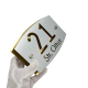 NUMAR CASA PREMIUM - Aluminiu Periat / Aluminiu Auriu Oglinda / 2 Distantieri Argintii - 20x13cm