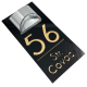 NUMAR CASA PREMIUM - Negru Lucios / Auriu Oglinda / Lampa Solara - 30x15cm
