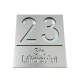 NUMAR CASA PREMIUM - Aluminiu Periat / Argintiu Oglinda - 18x16cm