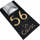 NUMAR CASA PREMIUM - Negru Satinat / Auriu Oglinda / Lampa Solara - 30x15cm