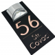 NUMAR CASA PREMIUM - Negru Satinat / Roze Auriu Oglinda / Lampa Solara - 30x15cm