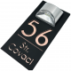 NUMAR CASA PREMIUM - Negru Satinat / Roze Auriu Oglinda / Lampa Solara - 30x15cm